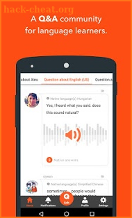 Free Language Q&A app - HiNative screenshot