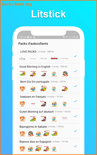 Free Litstick - Best Stickers Guide Ap‪p screenshot