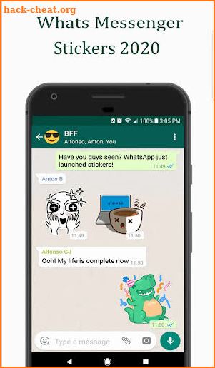 Free Messenger Whats + Stickers 2021 screenshot