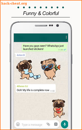 Free Messenger Whats Stickers for Chat screenshot