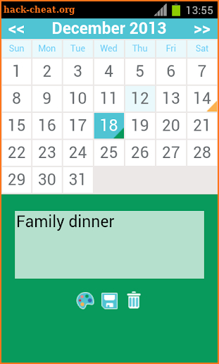 free monthly calendar app screenshot
