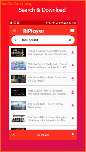Free Mp3 Music Download - RiPlayer screenshot