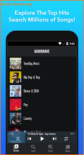 Free Mp3 Music Streaming & Streamer - AudioRave screenshot