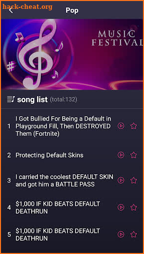 Free music-song selection-song recommendation screenshot