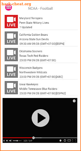 Free NFL NCAA Football Live Streaming TV screenshot