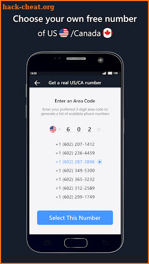 Free Number - Free USA Second Phone Call App screenshot