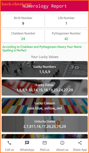 Free Numerology Calculator screenshot