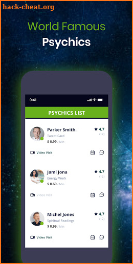 Free Online Psychics - Top psychics online chat screenshot