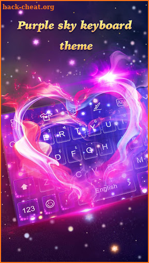 Free purple sky keyboard theme screenshot