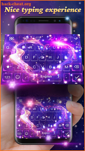 Free purple sky keyboard theme screenshot