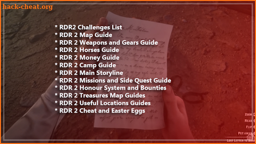 Free RDR2 Guidance screenshot