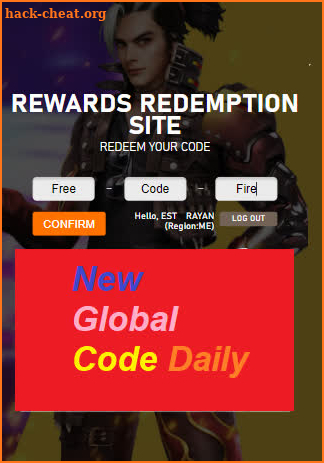 Free Redeem Code Fire screenshot