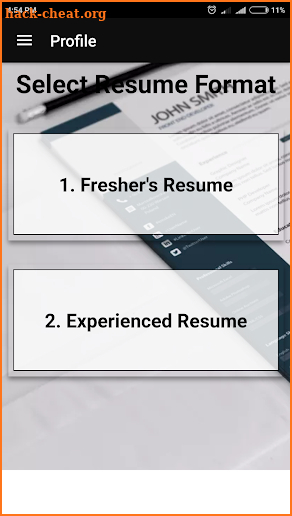 Free resume builder PDF formats CV maker templates screenshot
