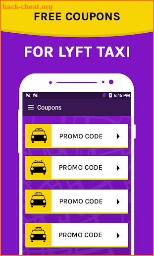 Free Ride Promos for Lyft Cab screenshot