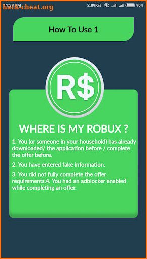 Free Robux Counter : Get Free Robux Counter Tips screenshot