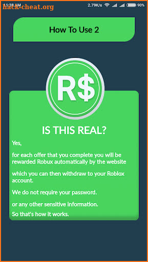 Free Robux Counter : Get Free Robux Counter Tips screenshot