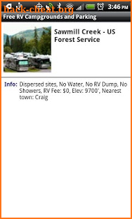 Free RV Campgrounds & Parking screenshot