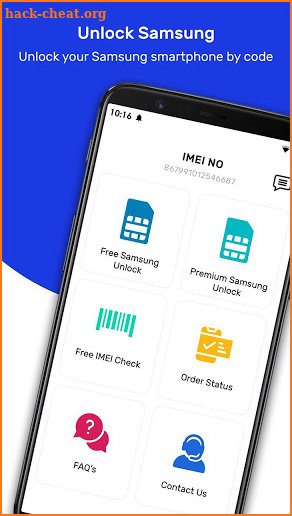 Free SIM Network Unlock Code for Samsung Phones screenshot