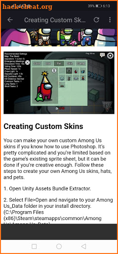 free skin and mod for among us guide screenshot