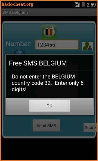 Free SMS Belgium screenshot