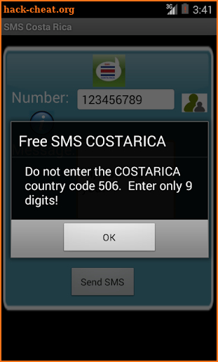 Free SMS Costa Rica screenshot