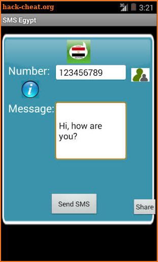 Free SMS Egypt screenshot