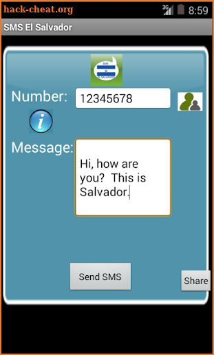 Free SMS El Salvador screenshot