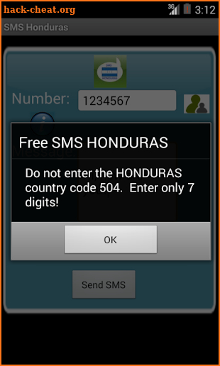 Free SMS Honduras screenshot