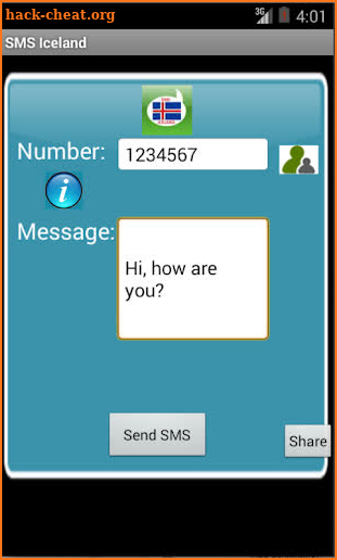 Free SMS Iceland screenshot