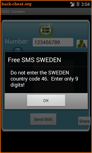 Free SMS Sweden screenshot