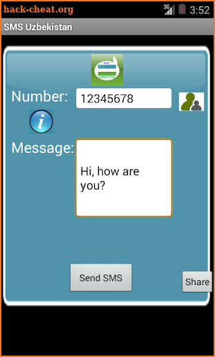 Free SMS Uzbekistan screenshot