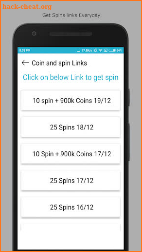 Free Spin and Coins Daily Link screenshot
