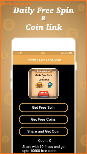 Free Spin Coin Daily Link screenshot