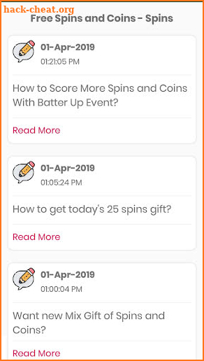 Free Spins and Coins - Daily New Links and Tips screenshot