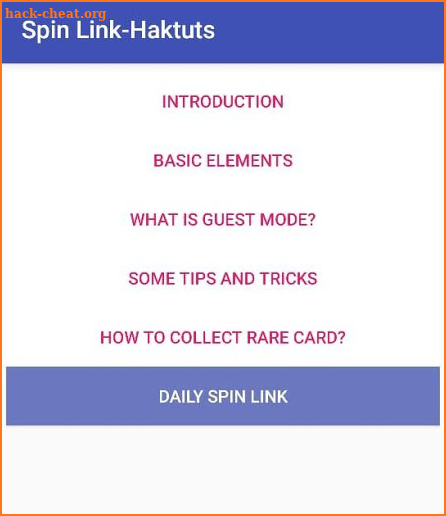 Free spins and coins guide screenshot