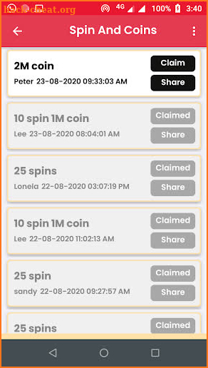Free spins for coin master screenshot