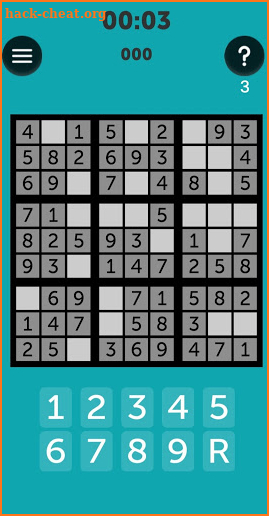 Free Sudoku puzzle screenshot