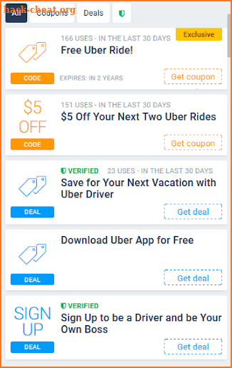 Free Taxi Coupons for Uber screenshot