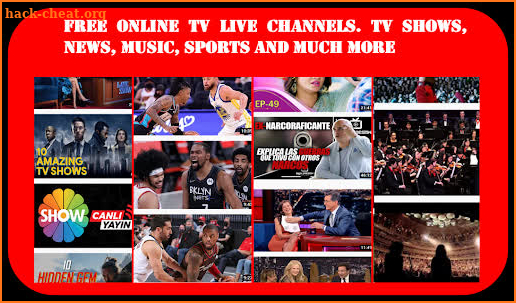 Free tv online. Streaming and live channels screenshot