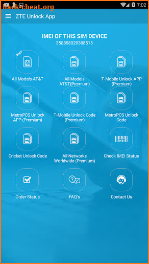 Free Unlock Network Code for ZTE SIM screenshot