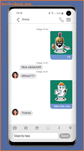 free video calling stickers for chat & text screenshot