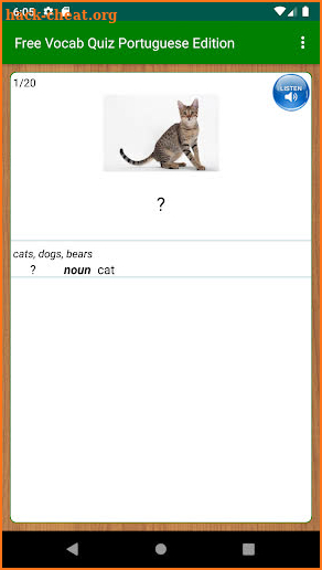 Free Vocab Quiz Portuguese Edition screenshot