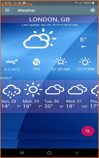 Free Weather Forecast screenshot