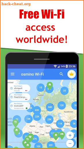 Free WiFi App: WiFi map, passwords, hotspots screenshot