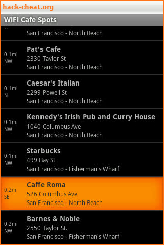 Free WiFi Cafe Spots screenshot