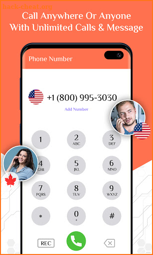 FreeCall: Second Phone Number for Free Text & Call screenshot