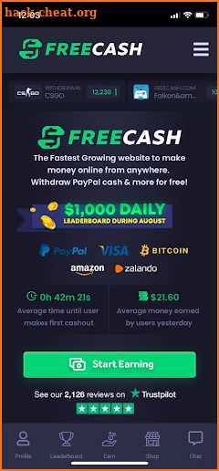 Freecash - Free Cash & Bitcoin by playing Games screenshot