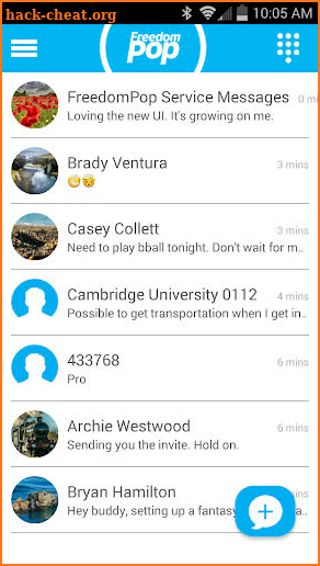 FreedomPop Messaging Phone/SIM screenshot