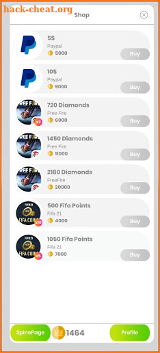 FreeRewards- free fire diamonds and UC screenshot