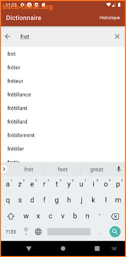 French dictionary TLFi screenshot